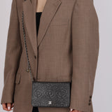 Chanel 2019 Calfskin Camellia Wallet on Chain