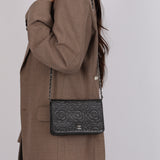 Chanel 2019 Calfskin Camellia Wallet on Chain