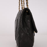 Chanel 2011 Black Lambskin Marine Charms Single Flap Bag