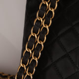 Chanel 2011 Black Lambskin Marine Charms Single Flap Bag