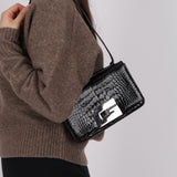 Rare 1998 Runway Gucci x Tom Ford Shiny Crocodile 'Constance' Shoulder Bag