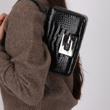 Rare 1998 Runway Gucci x Tom Ford Shiny Crocodile 'Constance' Shoulder Bag