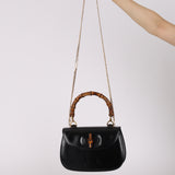 Vintage Gucci Boxcalf Bamboo 1947 Medium Top Handle