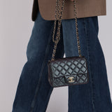 Chanel 2022 Purple Lambskin Iridescent Mini Square Flap Bag
