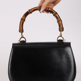 Vintage Gucci Boxcalf Bamboo 1947 Medium Top Handle