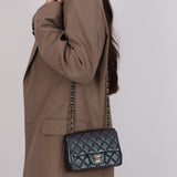 Chanel 2022 Purple Lambskin Iridescent Mini Square Flap Bag