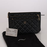 Chanel 2019 Black Caviar Triple O-Case