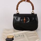 Vintage Gucci Boxcalf Bamboo 1947 Medium Top Handle
