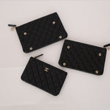 Chanel 2019 Black Caviar Triple O-Case