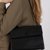Chanel 1996 Black Calfskin Incognito Flap Edge