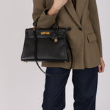Hermès 1996 Noir Togo Kelly 32 Retourne GHW