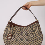 Gucci Beige Diamante Medium Sukey Hobo