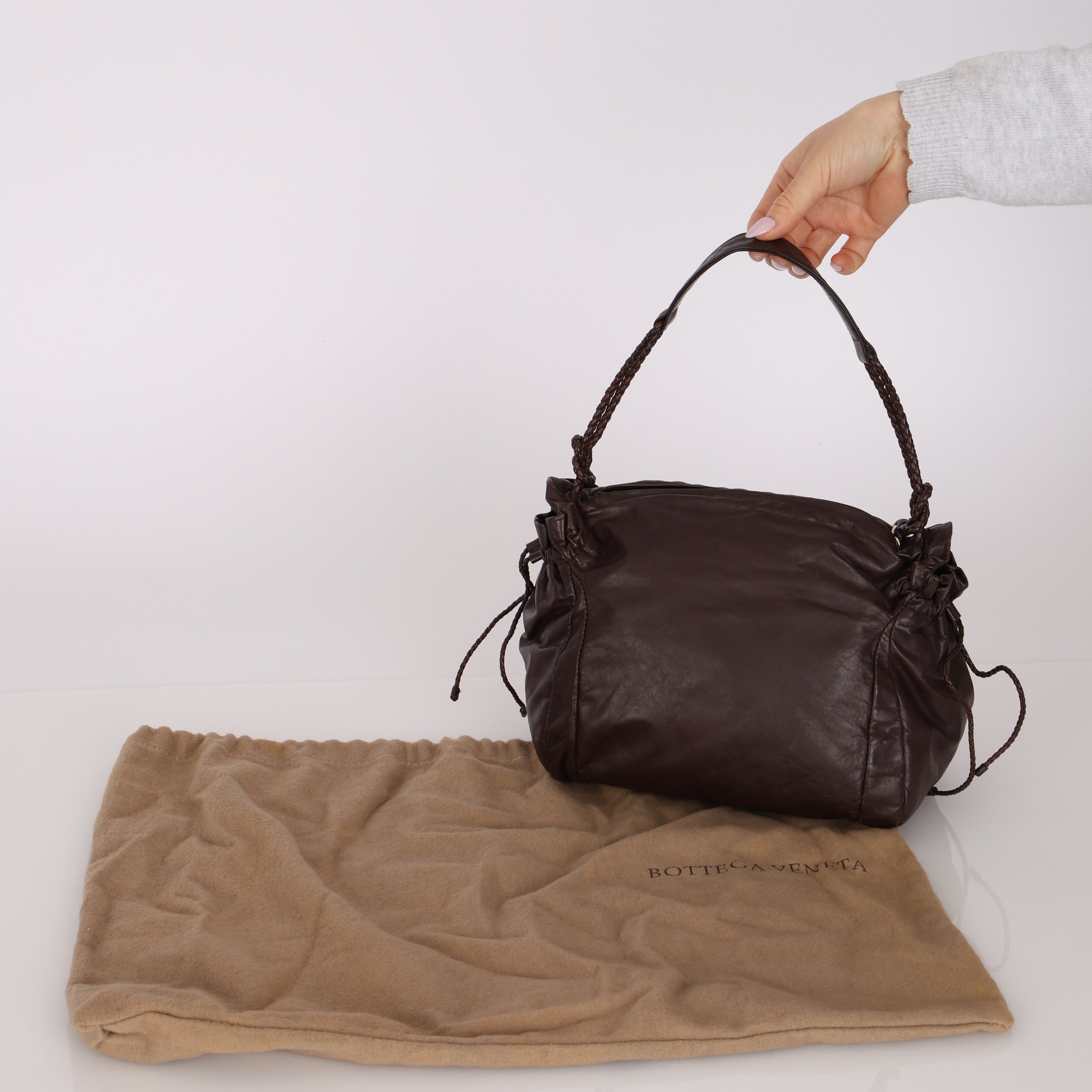 Bottega Veneta Lambskin Fiore Bucket Bag