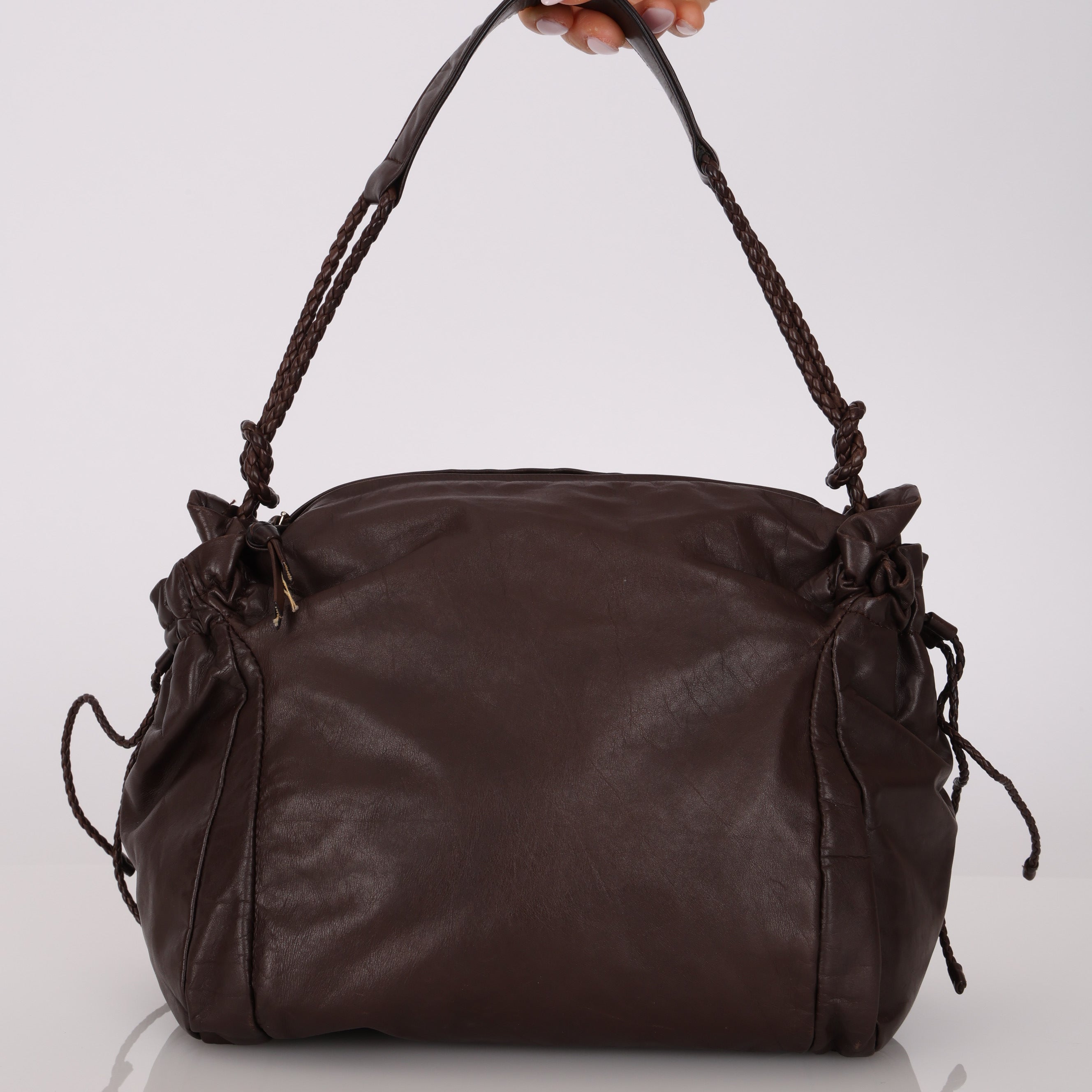 Bottega Veneta Lambskin Fiore Bucket Bag