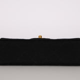 Chanel 1995 Black Jersey Small Single Flap Bag 24K GP