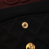 Chanel 1995 Black Jersey Small Single Flap Bag 24K GP