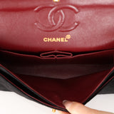 Chanel 1995 Black Jersey Small Single Flap Bag 24K GP