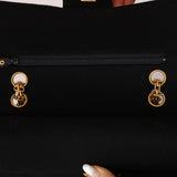 Chanel 1995 Black Jersey Small Single Flap Bag 24K GP