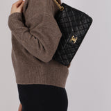 Chanel 1990s Lambskin Chain Double Flap Bag 24K GP