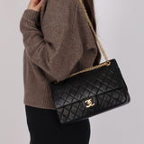 Chanel 1990s Lambskin Chain Double Flap Bag 24K GP