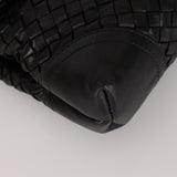 Bottega Veneta Black Lambskin Intrecciato Push-Lock Kelly