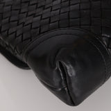 Bottega Veneta Black Lambskin Intrecciato Push-Lock Kelly
