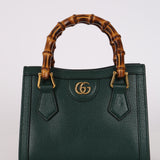 Gucci 'Vintage' Green Leather Mini Diana Tote