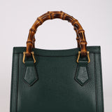 Gucci 'Vintage' Green Leather Mini Diana Tote