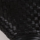 Bottega Veneta Black Lambskin Intrecciato Push-Lock Kelly