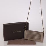 Bottega Veneta Lambskin Intrecciato Wallet on Chain