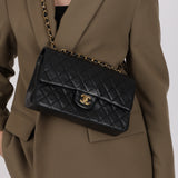 Chanel 1991 Lambskin Medium Double Flap 24K GP