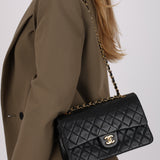 Chanel 1991 Lambskin Medium Double Flap 24K GP