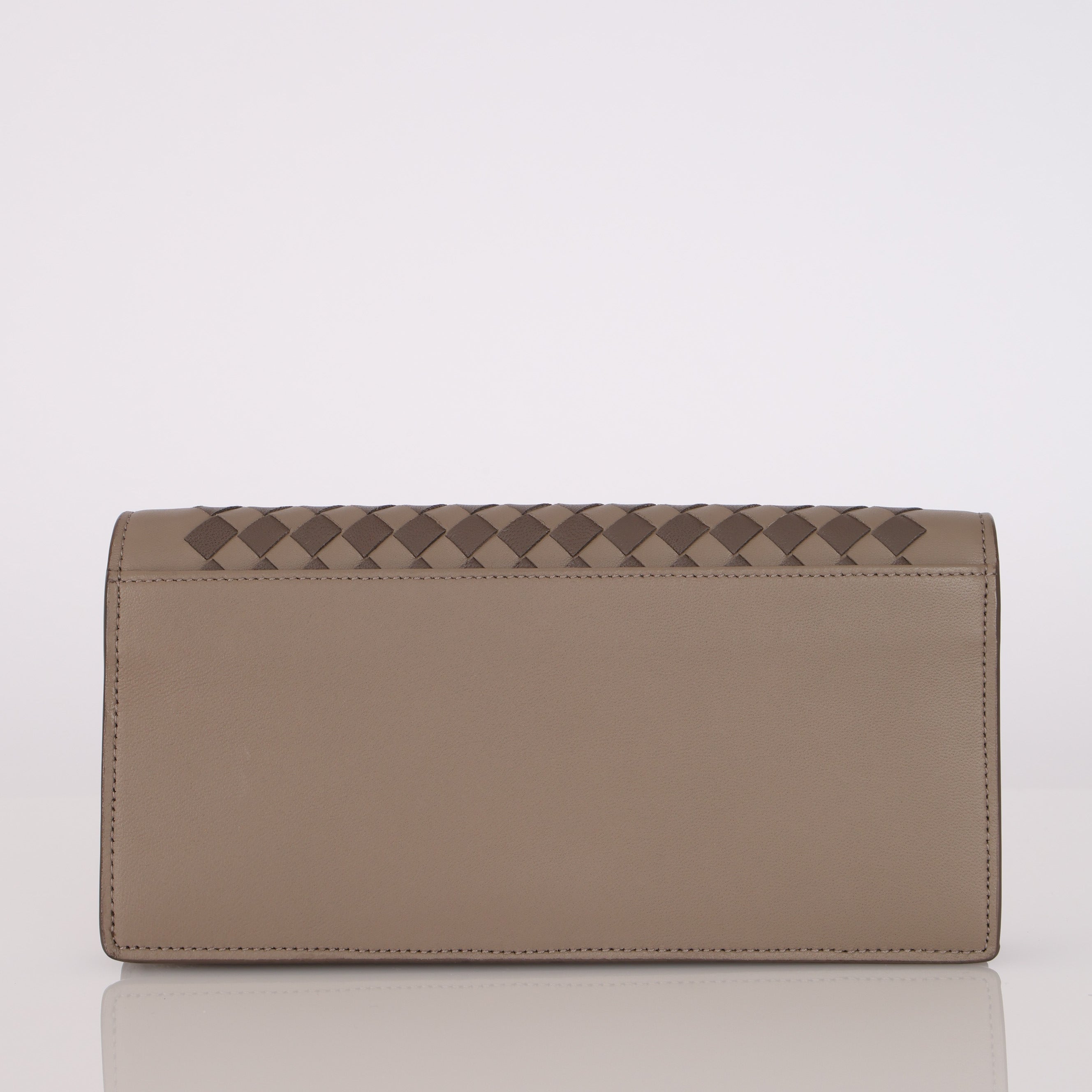 Bottega Veneta Lambskin Intrecciato Wallet on Chain