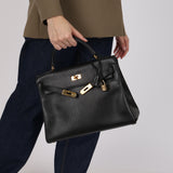 Hermès 1996 Noir Togo Kelly 32 Retourne GHW