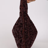 Rare Bottega Veneta Intrecciato Velvet Distressed Medium Hobo