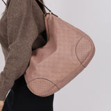 Gucci Large Pink Guccissima Bree Hobo