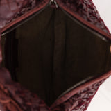 Rare Bottega Veneta Intrecciato Velvet Distressed Medium Hobo