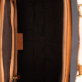 Rare Gucci Tan Lasercut-Leather Studded Bamboo Frame Bag