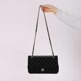 Limited Edition Chanel 2023 Chain Tweed Medium Classic Double Flap Bag