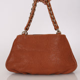 Fendi Small Mia Tote Camel Grained Leather