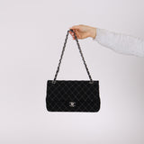 Limited Edition Chanel 2023 Chain Tweed Medium Classic Double Flap Bag