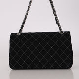 Limited Edition Chanel 2023 Chain Tweed Medium Classic Double Flap Bag