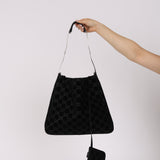 Gucci GG Suede Thin Horsebit Tote with Pouch