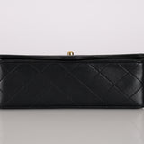 Chanel 1990 Black Lambskin Bijoux Matelassé Full Flap with Cardholder 24K GP