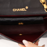 Chanel 1990 Black Lambskin Bijoux Matelassé Full Flap with Cardholder 24K GP