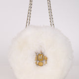 Rare Chanel 2010 Runway Fantasy Faux Fur Gripoix Bag