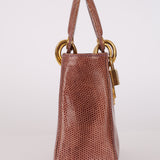 Rare Dior Mini Lady Purple Lizard 1990s
