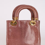 Rare Dior Mini Lady Purple Lizard 1990s