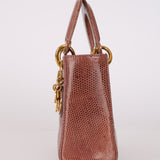 Rare Dior Mini Lady Purple Lizard 1990s