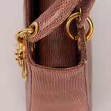Rare Dior Mini Lady Purple Lizard 1990s